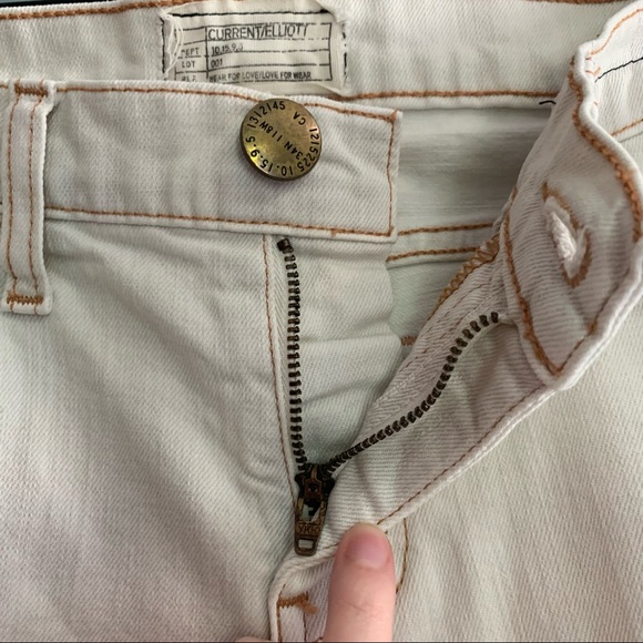 Current/Elliott Stiletto Chance of Rain Harbor Destroy Distressed Jeans sz 29 - Picture 7 of 11